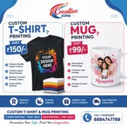 T shirt and Mug Printing Rs. 50/- only | Kitchener